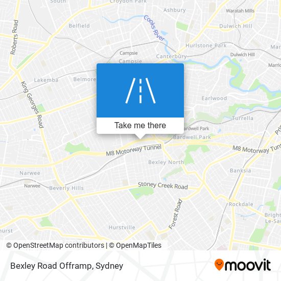 Bexley Road Offramp map