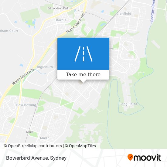 Bowerbird Avenue map