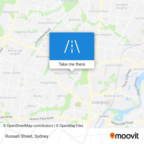 Russell Street map