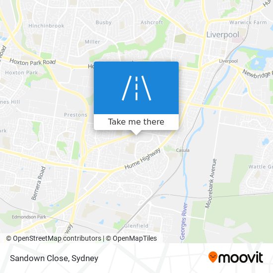 Sandown Close map