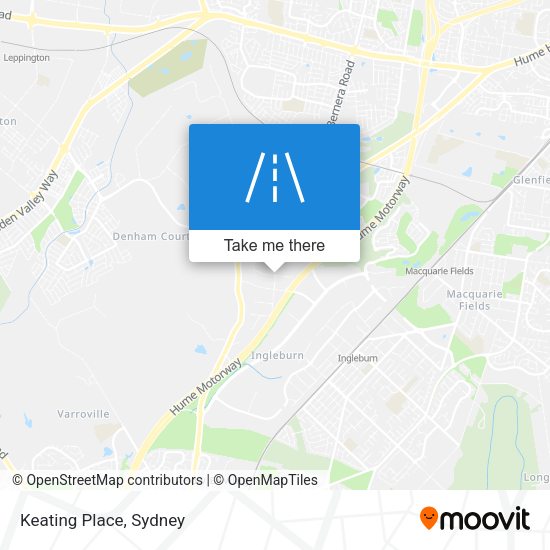 Keating Place map