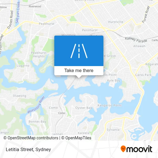 Mapa Letitia Street
