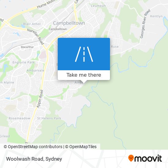 Mapa Woolwash Road