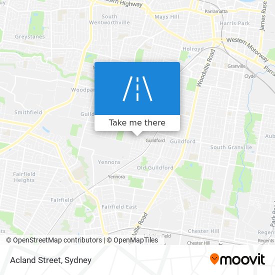 Mapa Acland Street