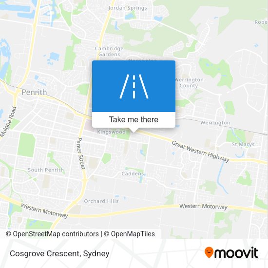 Cosgrove Crescent map