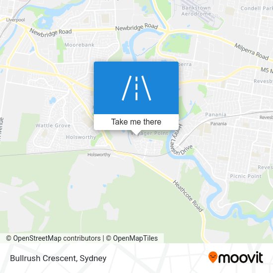 Bullrush Crescent map