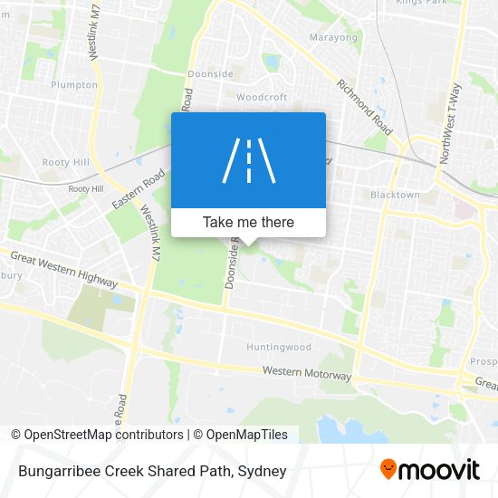 Bungarribee Creek Shared Path map