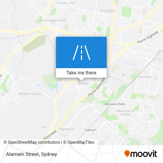Alamein Street map