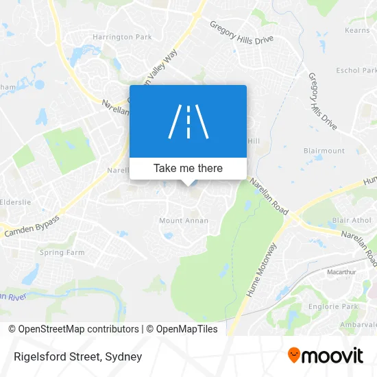Mapa Rigelsford Street