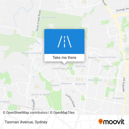 Tasman Avenue map