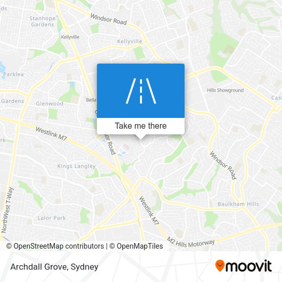 Archdall Grove map