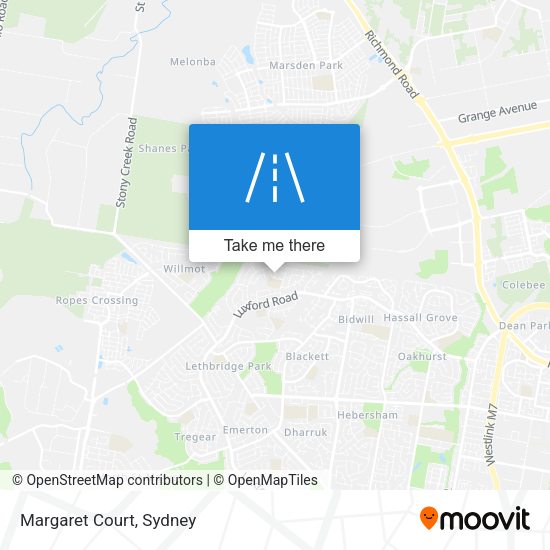 Margaret Court map