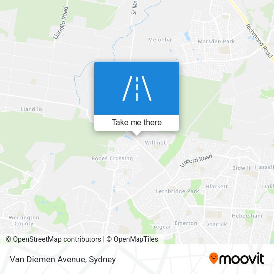Van Diemen Avenue map
