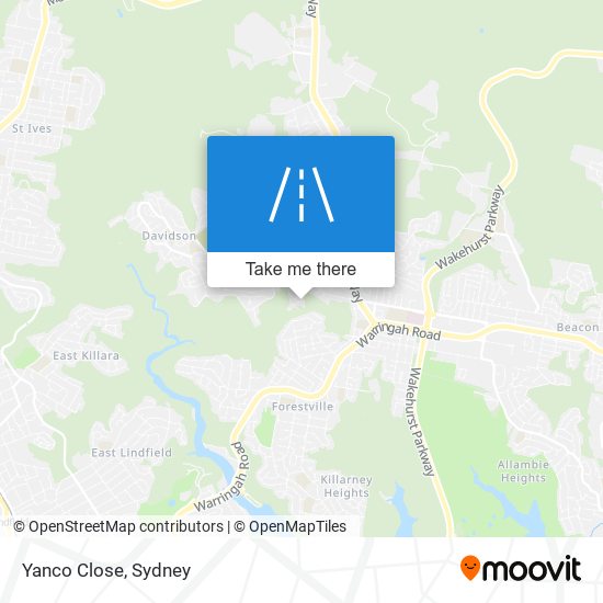 Yanco Close map