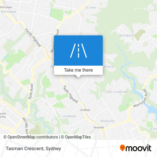 Tasman Crescent map