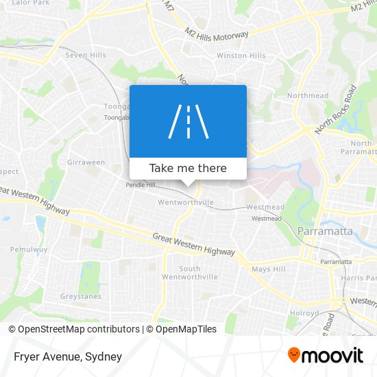 Mapa Fryer Avenue