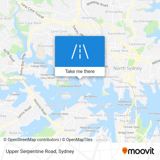 Upper Serpentine Road map