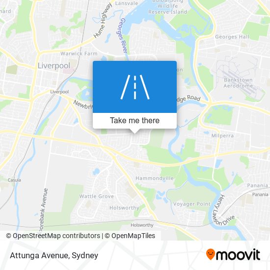 Attunga Avenue map