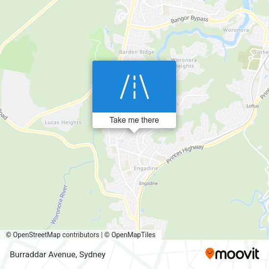Burraddar Avenue map