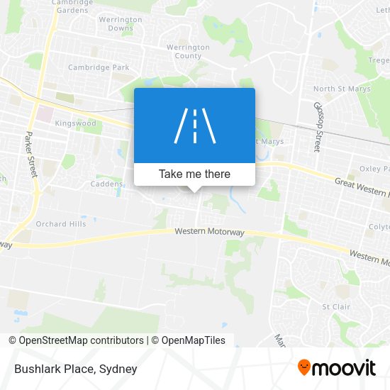 Bushlark Place map