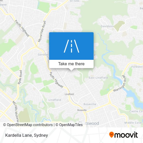 Kardella Lane map