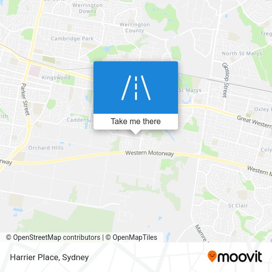 Harrier Place map
