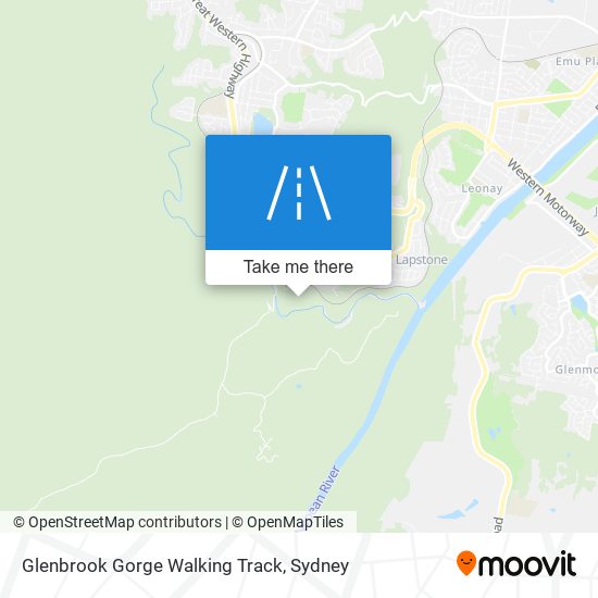 Mapa Glenbrook Gorge Walking Track