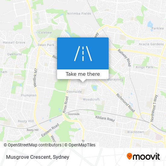 Musgrove Crescent map