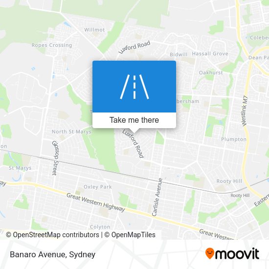 Banaro Avenue map