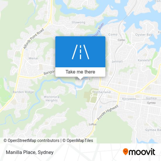 Manilla Place map