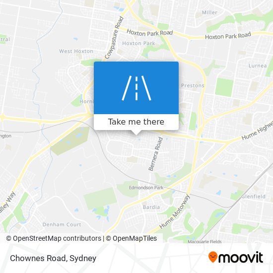 Mapa Chownes Road