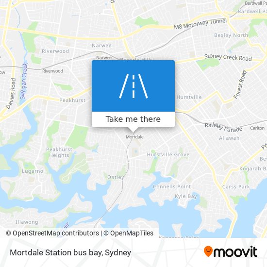 Mortdale Station bus bay map