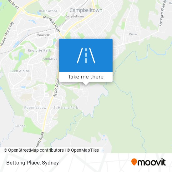 Mapa Bettong Place