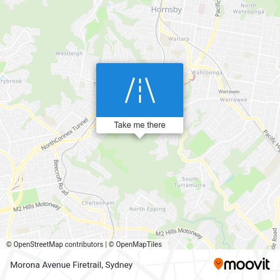 Morona Avenue Firetrail map