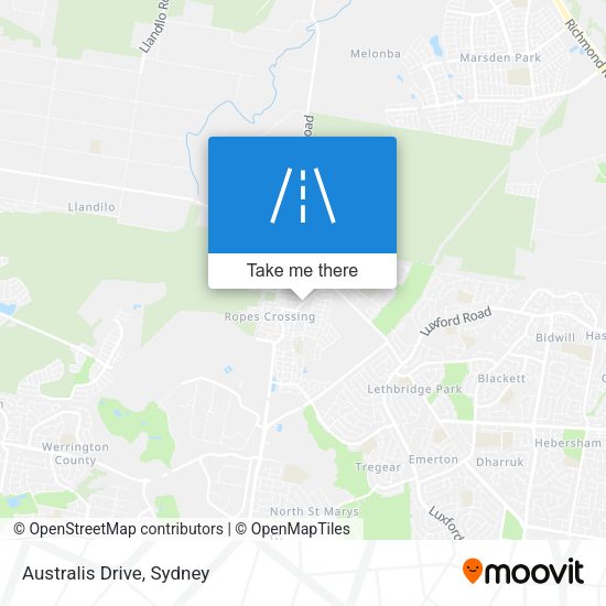 Australis Drive map