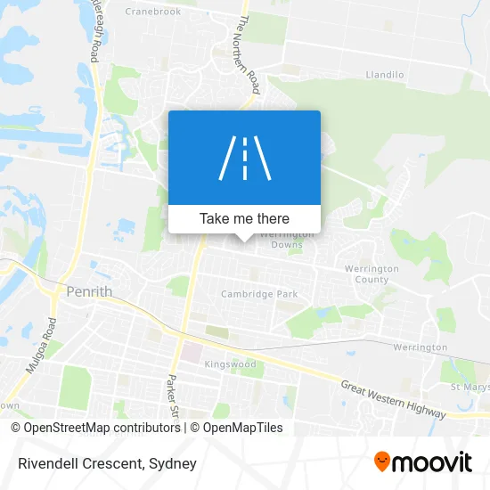 Mapa Rivendell Crescent