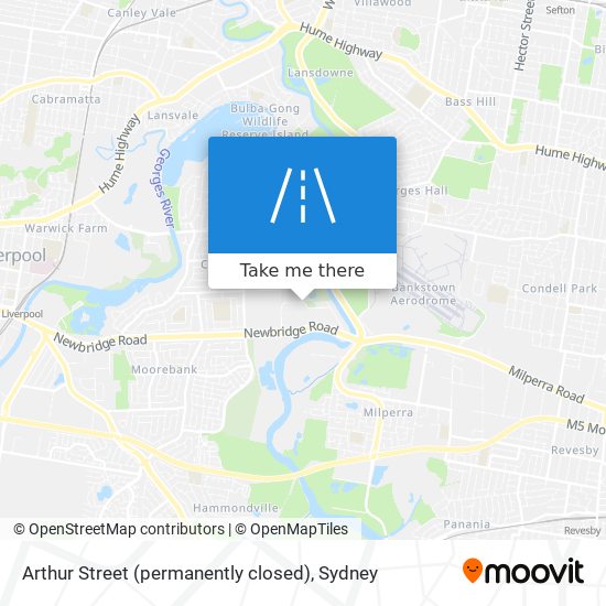 Mapa Arthur Street (permanently closed)