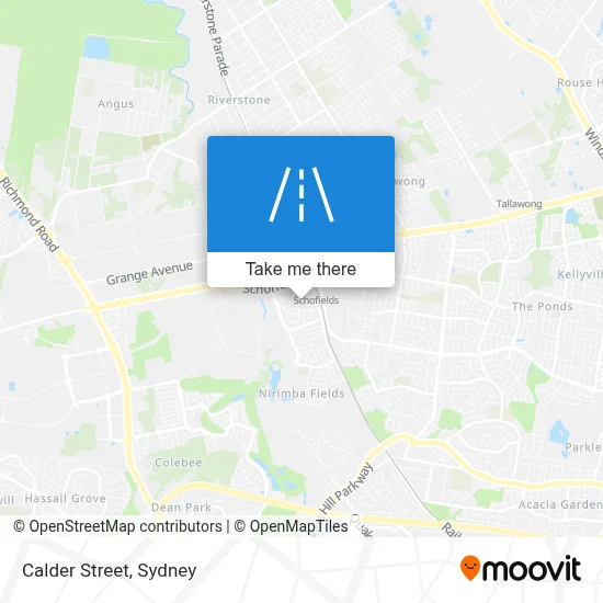 How to get to Calder Street, Schofields by bus, metro or train?