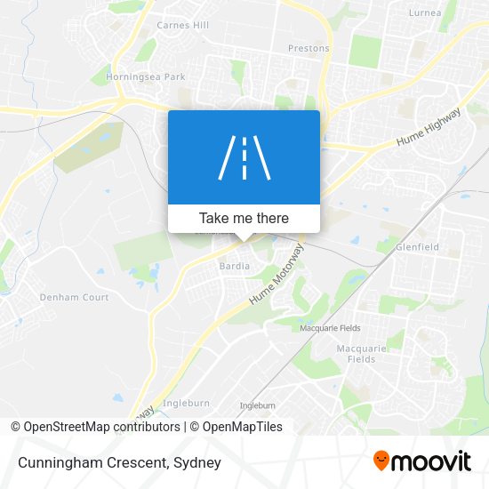 Cunningham Crescent map