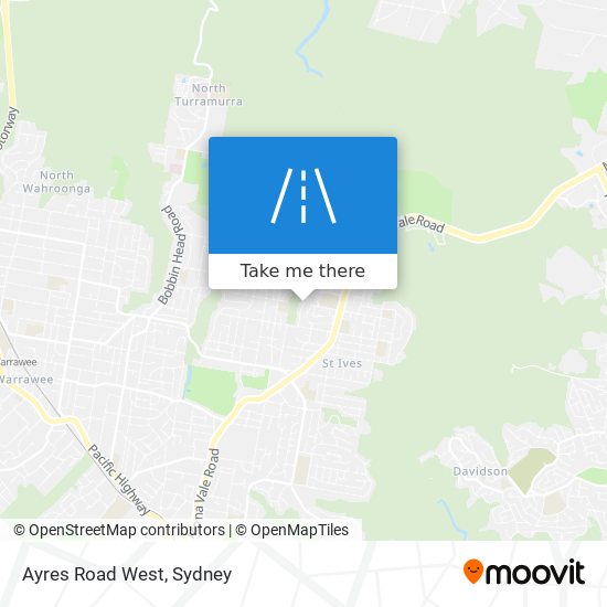 Mapa Ayres Road West