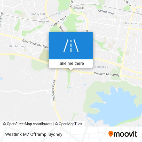 Westlink M7 Offramp map