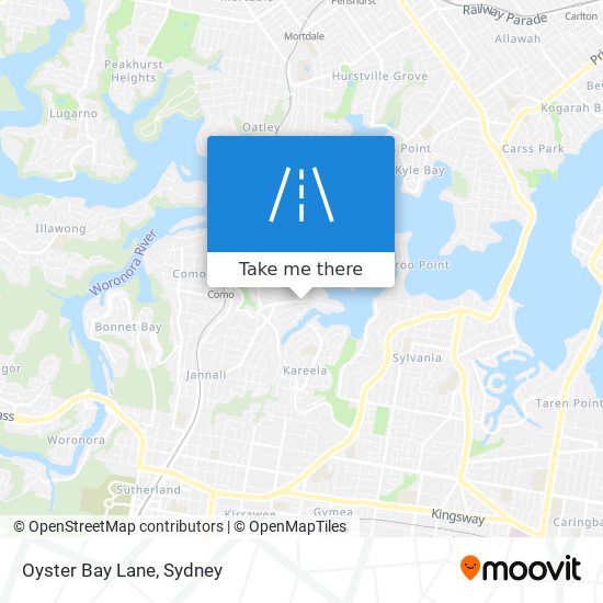 Mapa Oyster Bay Lane