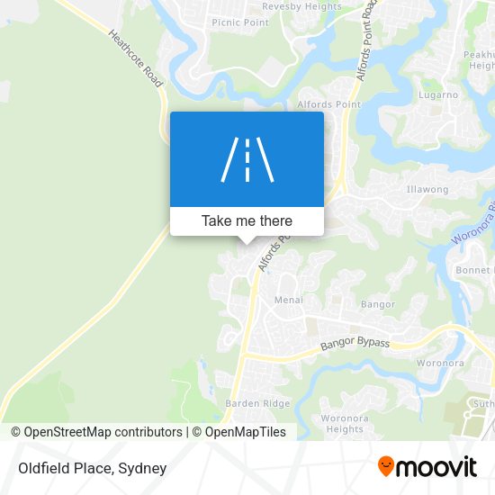 Oldfield Place map