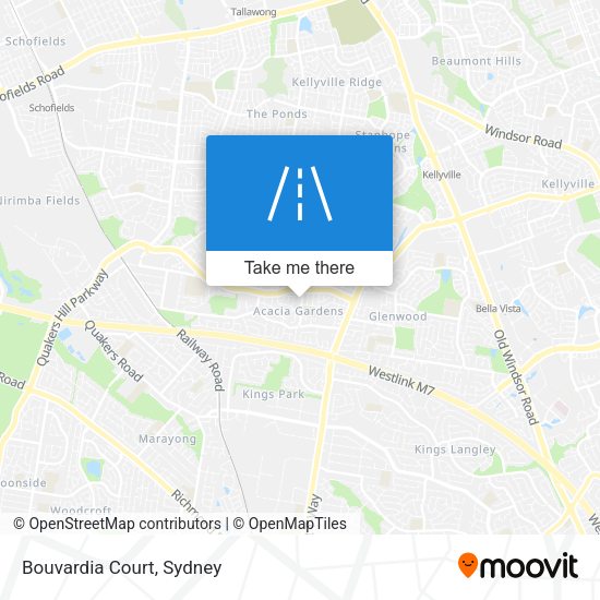 Bouvardia Court map