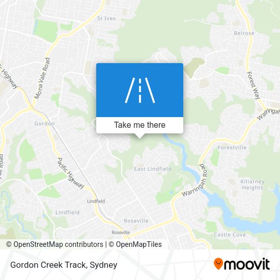 Gordon Creek Track map