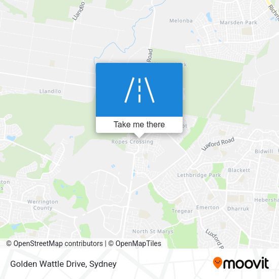 Golden Wattle Drive map