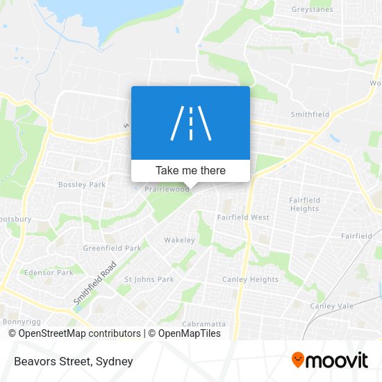Beavors Street map