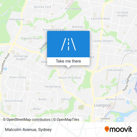 Malcolm Avenue map