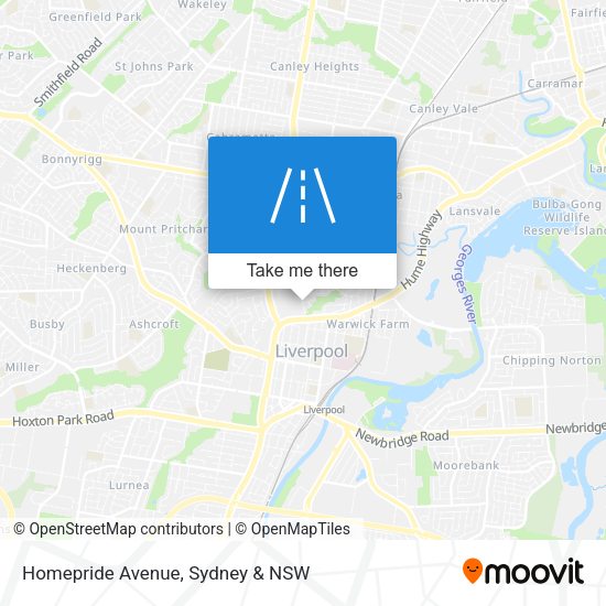 Homepride Avenue map