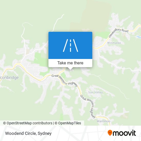 Mapa Woodend Circle